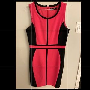 Beautiful pink and black dress!